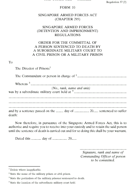 Singapore Armed Forces Detention And Imprisonment Regulations 2003 Singapore Statutes Online