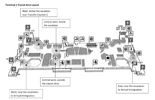 Singapore Changi Airport (SIN) terminal map (OAG produced)…