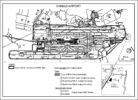 Singapore Changi Airport (SIN) terminal map (OAG produced)…